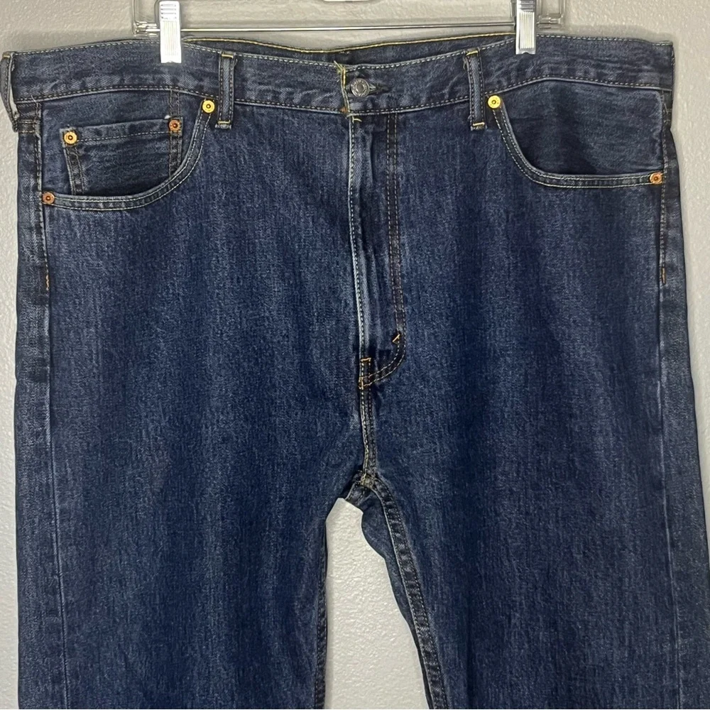 Levi's 505 Men's Denim Jeans‎ 42x30 Blue Straight Leg Dark Wash 100% Cotton